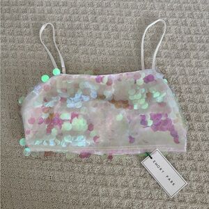 Emory Park Iridescent Sequin Top